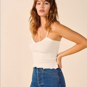 NWOT Rouje Chiara Top in White in Size 38